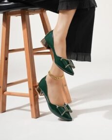Women's Chunky Closed Toe Low Block Heels Work Pumps... - Image 2