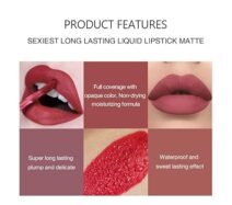 6Pcs Matte Liquid Lipstick Makeup Set, Matte liquid Long-Lasting Wear - Image 3