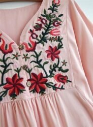 Kafeimali Women's Summer Mini Dress Bohemian Embroidery... - Image 2