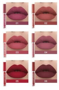 6Pcs Matte Liquid Lipstick Makeup Set, Matte liquid Long-Lasting Wear - Image 2